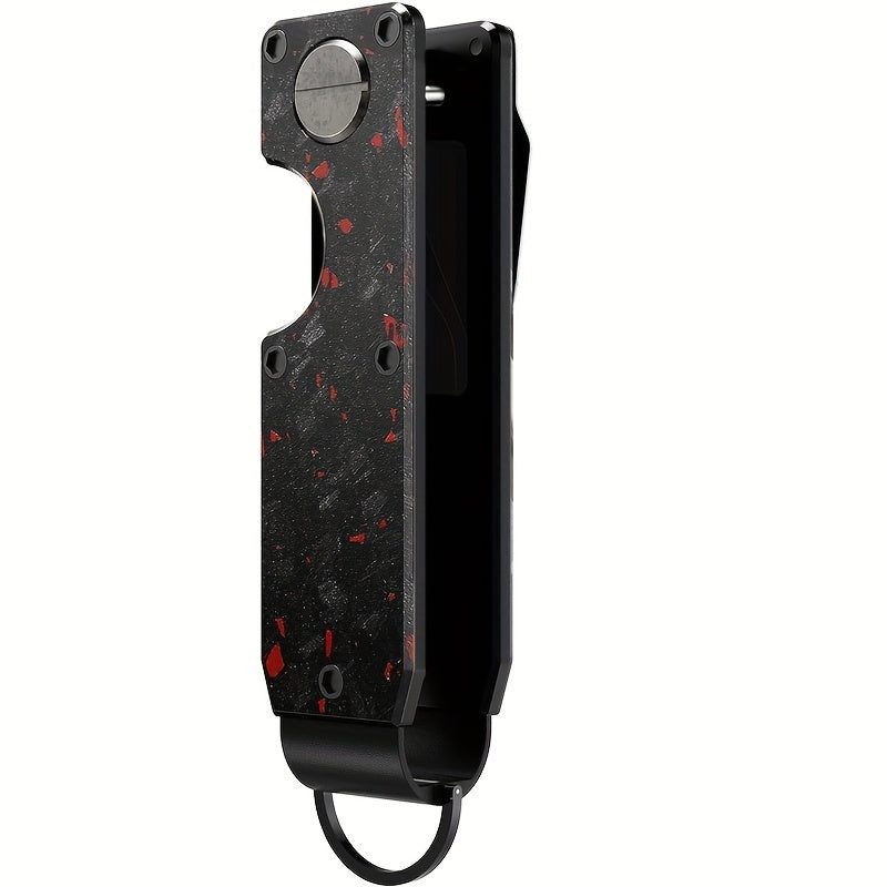 Men's Compact Metallic Key Holder, Minimalist Smart Keychain for 2-6 Keys