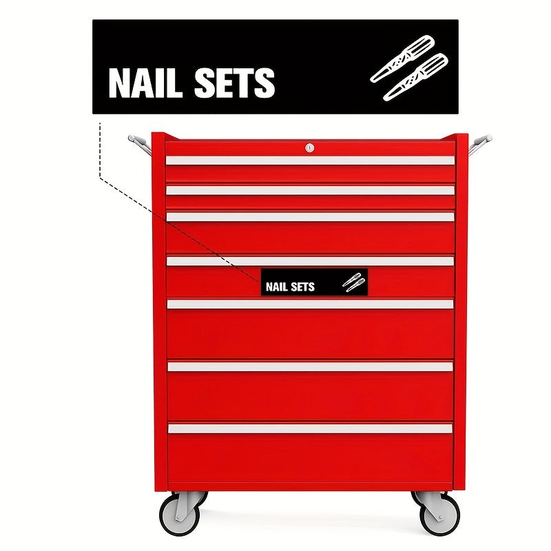 80 Pieces Toolbox Label Stickers Set for Steel Tool Boxes Large Easy Read