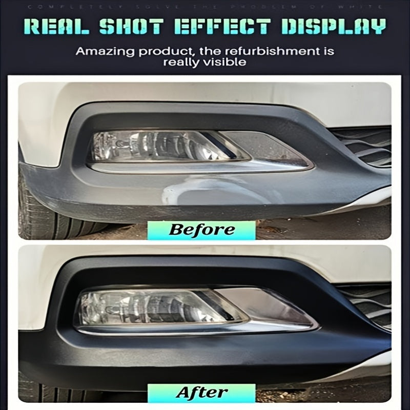 Kit de tinte negro para restauración de plástico para parachoques y molduras de coche 30g