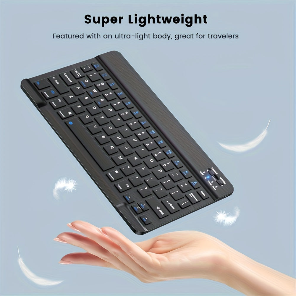 Portable Wireless Mini Keyboard and Mouse Combo with Rechargeable Battery and Optical Tracking