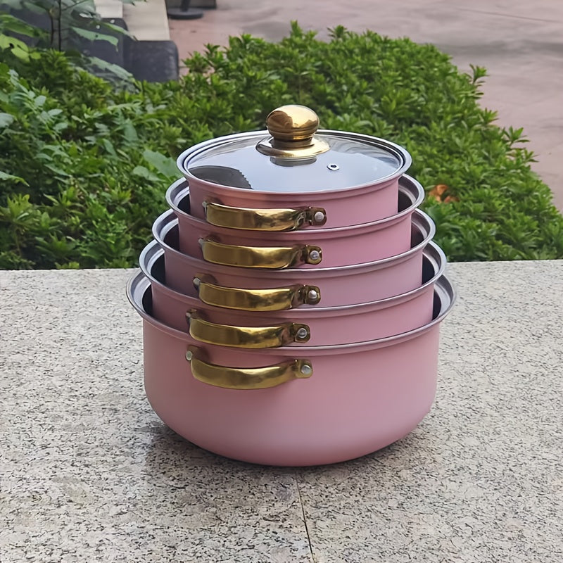 Ikkita tutqichli va shaffof shisha qopqoq bilan mustahkam zanglamas po'latdan yasalgan sho'rva qozoni - ochiq havoda lagerda, induktsion plitalarda ideal, qaynatmalar va jo'xori tayyorlash uchun mukammal, o'ylangan Rojdestvo va Thanksgiving sovg'asi.