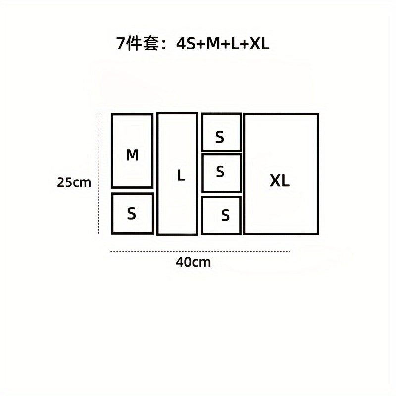 Acrylic Drawer Organizer Set 3 or 6 Pieces Transparent Cosmetic and Skincare Storage