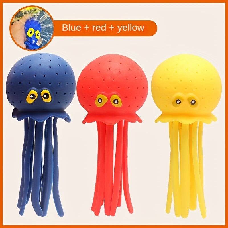 Children's Bath Toy Water Spraying Octopus Stress Relief Doll for Kids