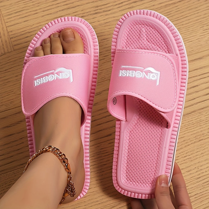 Women's Pink Slip-On Flip-Flops Casual Summer Sandals Non-Slip EVA Sole