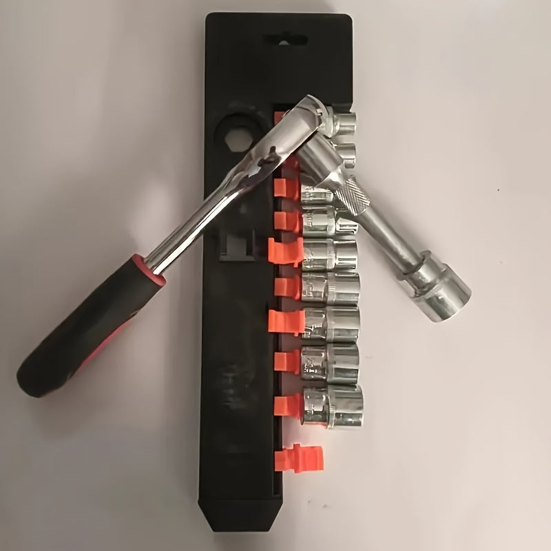 12-Donali 1/4-Inch ratchet kaliti to'plami, 10-Donali Cr-V metrik uzatmalarli qopqog'lar, 4-13mm bardoshli po'latdan tayyor socket to'plami, DIY va professional foydalanish uchun