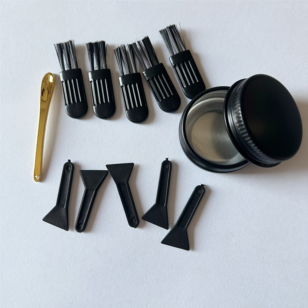 Tegirmon tozalash uchun to'plam - Ushbu to'plam 5 ta qirqish asbobi, 5 ta cho'tka, 1 ta metall qoshiq va ziravorlar tegirmoni uchun 1 ta metall saqlash bankasini o'z ichiga oladi.