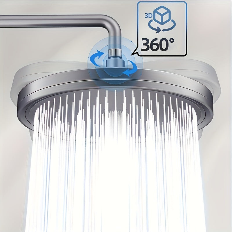 Cabezal de ducha de alta presión ajustable con 6 configuraciones de pulverización, rociador de mano tipo lluvia para baño