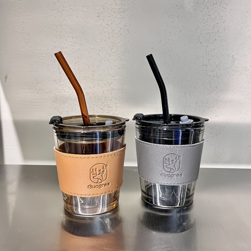 Glass Mug with Bamboo-Inspired Design, Large Capacity, Suitable for Coffee and Milk Tea