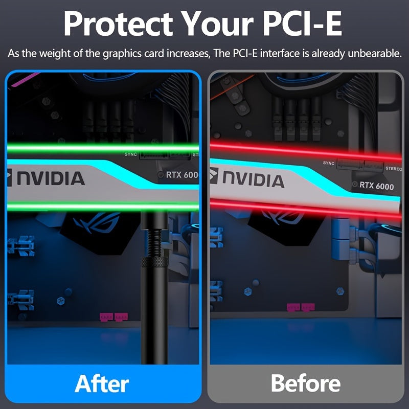 Adjustable Magnetic GPU Holder Bracket for PC Graphics Card Support