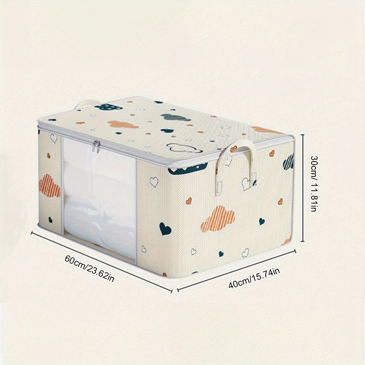 Multi-Functional Non-Woven Fabric Storage Bag with Clear Window for Home Organization