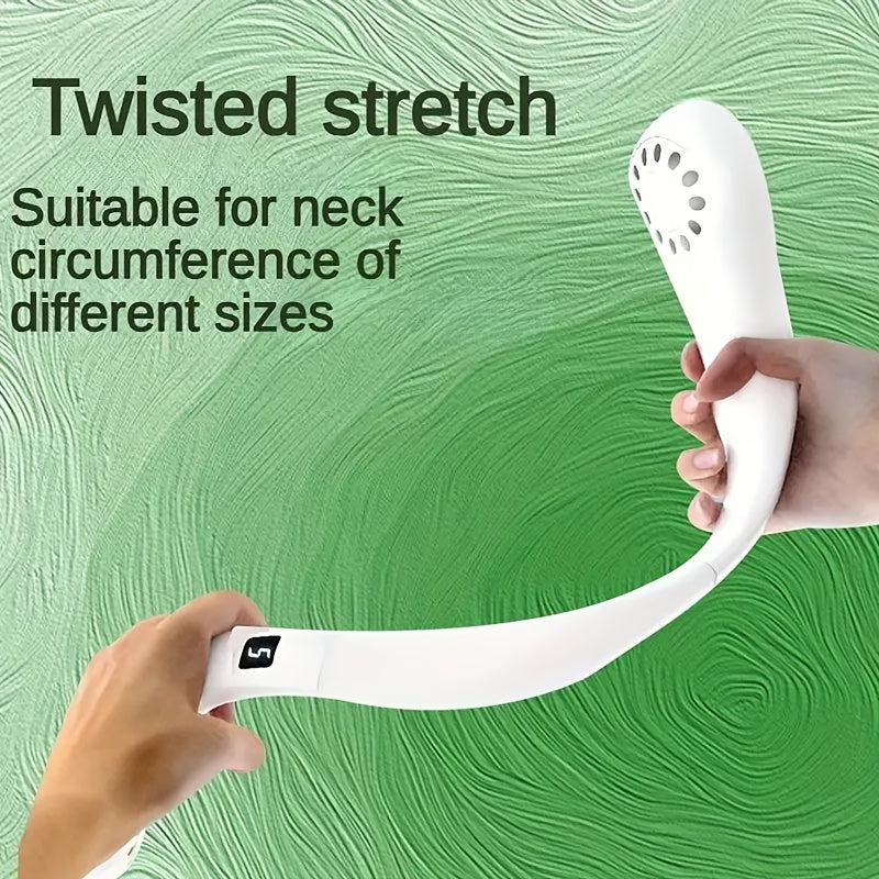 Portable USB Fan with Digital Display, Wearable, Compact for Travel and Outdoor Use