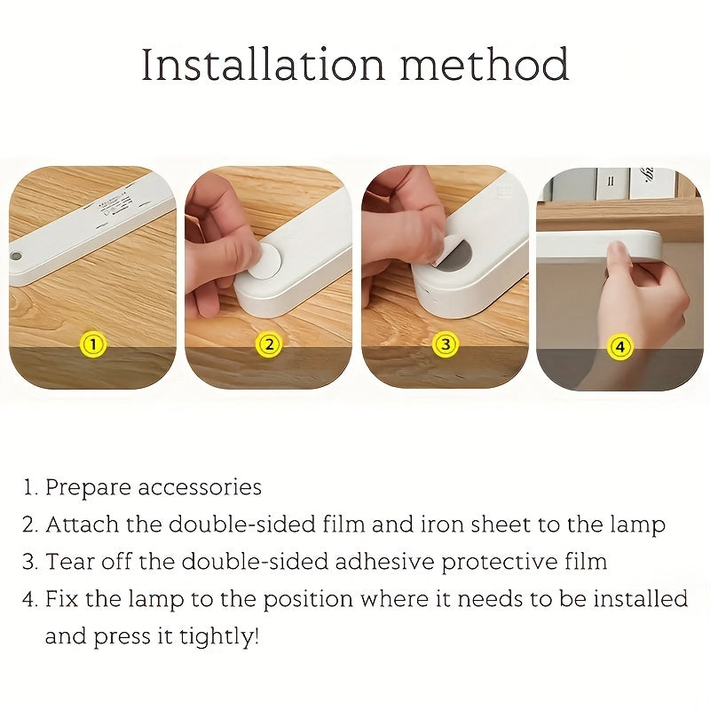 Luz LED táctil inalámbrica recargable con control remoto, montaje magnético, regulable para armarios, cocina y espejo de maquillaje