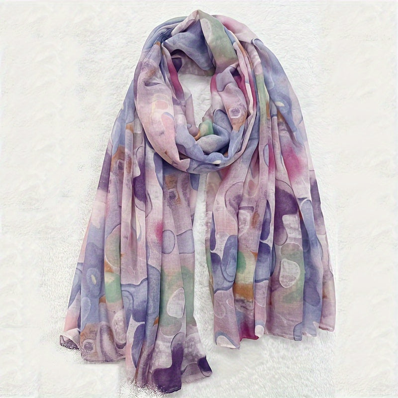 Breathable Tie-Dye Scarf for Women Sun Protection Casual Accessory