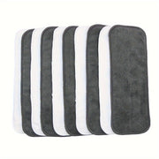 10-Pack Reusable Microfiber Diaper Inserts 3-Layer Washable Liners for Nappies