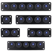 Aluminum Rocker Switch Panel with Blue LED 12V 20A for Car Truck Yacht