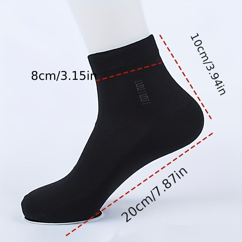 Men's Summer Socks 3 Pairs Breathable Anti-Odor Sweat-Absorbing Cotton