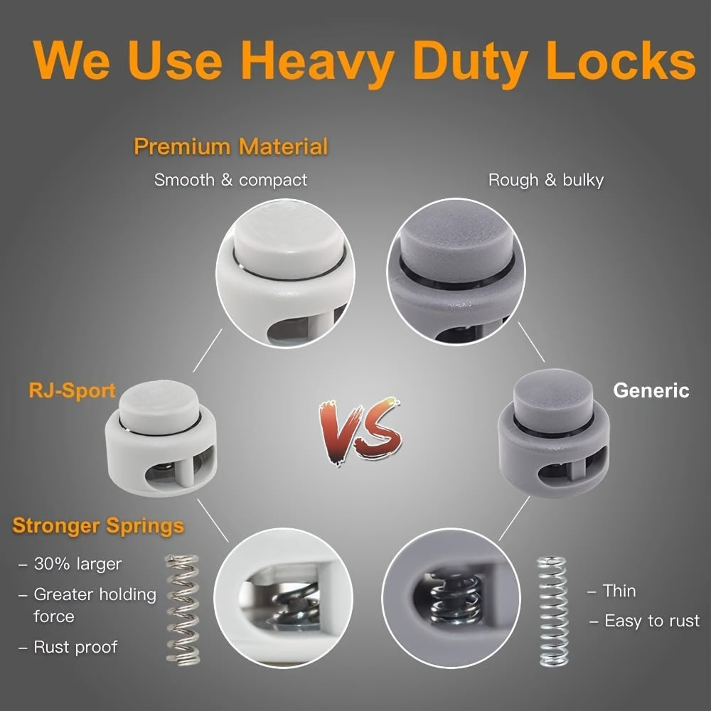 2PCS No-Tie Elastic Shoelaces for Sneakers Durable Stretchy Quick Lock