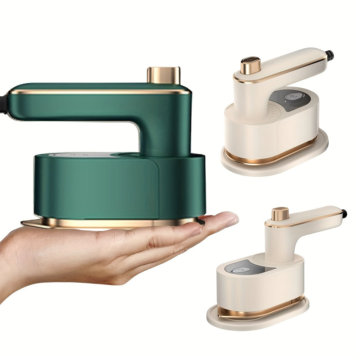 Handheld Steam Iron with 15-Second Heating Portable Travel Dry Wet Iron