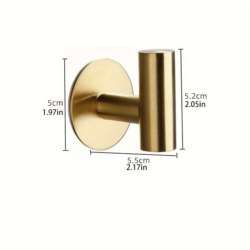 4pcs Modern Metal Self-Adhesive Towel Hooks for Bathroom Kitchen Home