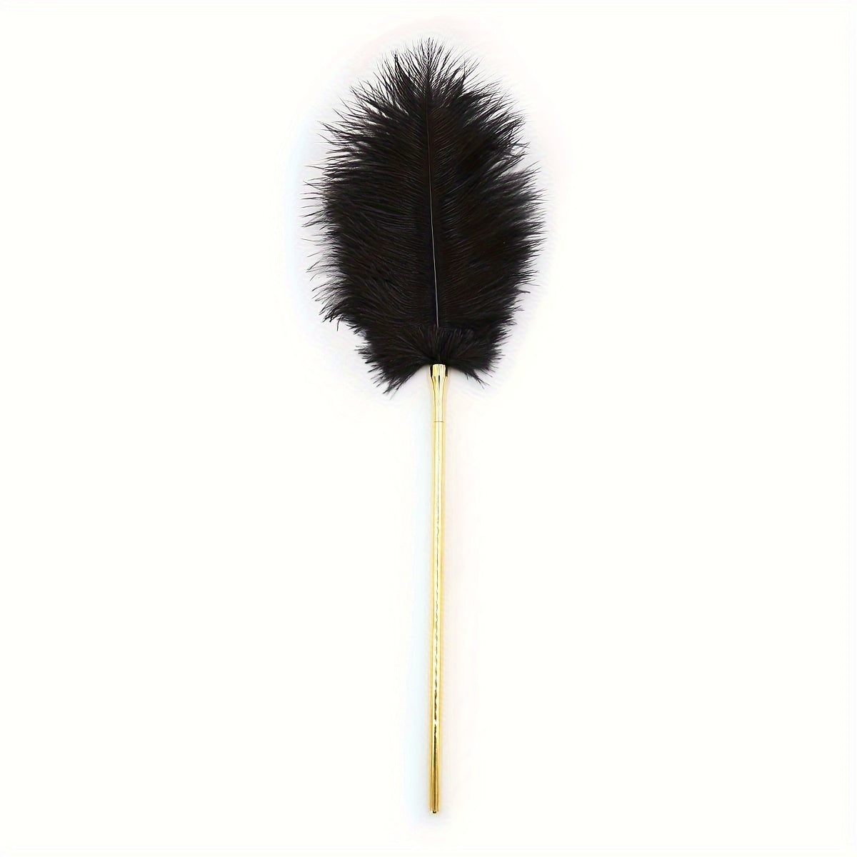 Black Feather Teasing Stick for Women and Couples Intimate Play Accessory