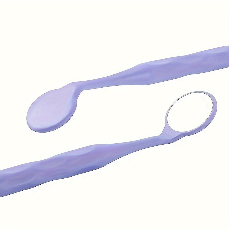 Mirror Plastic Handle with 10 Stainless Steel Anti-Fog Double/Single Sided Mirrors 17.5cm