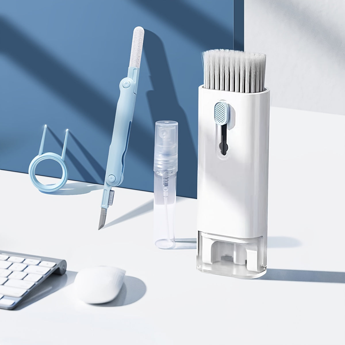 Digital Device Cleaning Kit with Brush Spray and Microfiber for Laptops Phones and Keyboards