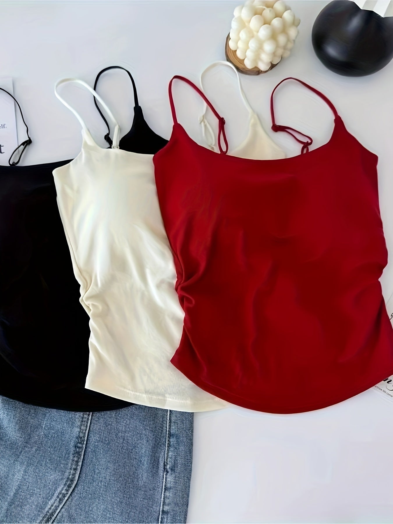 Girls' Viscose Pleated Strapless Camisole Bra with Fixed Breast Pads for 12-13 Years