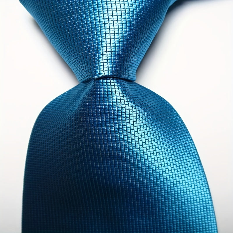 Men's Jacquard Woven Tie Set in Green Yellow Red Orange 9cm Necktie