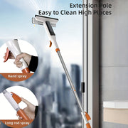 Multi-Functional Window Spray Mop with Silicone Squeegee for Floors and Windows