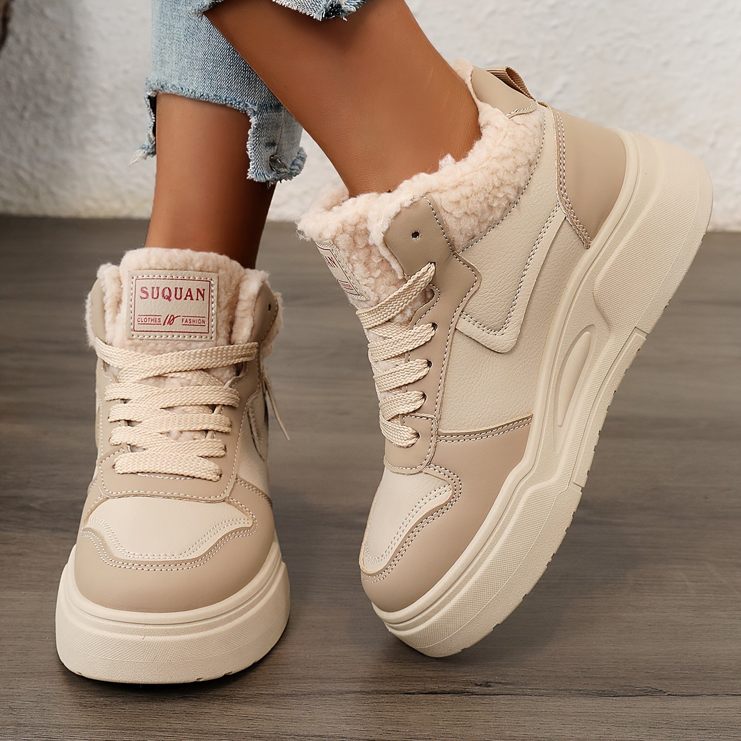 Women's Winter Plush Lined Ankle Boots Thickened Snow Boots