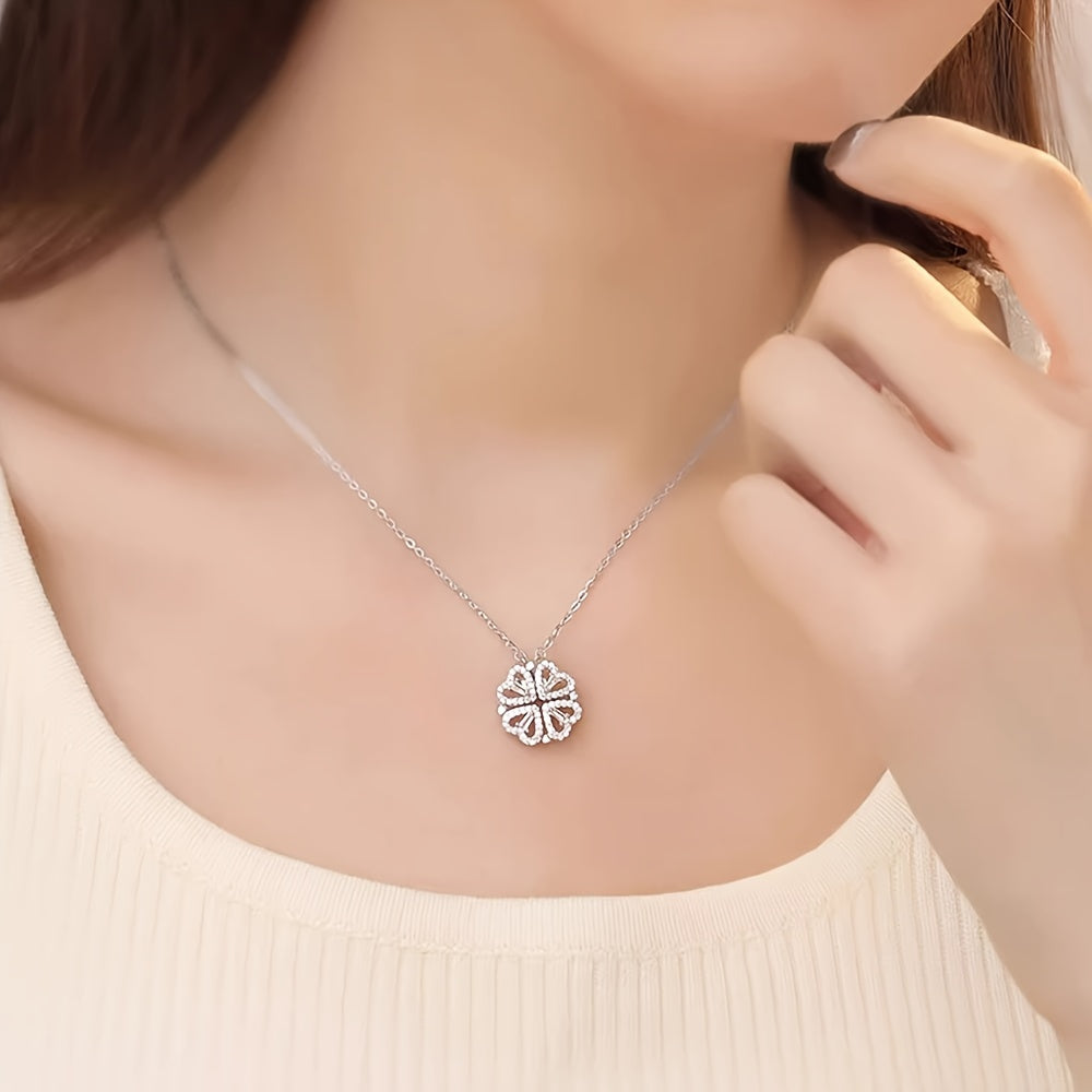 Zamonaviy yurak shaklidagi zirkonli marjon, yuqori sifatli titan po'latidan yasalgan kalta zanjir, har kuni kiyish va sovg'a berish uchun mos, 14-fevral va har qanday tadbir uchun mukammal.