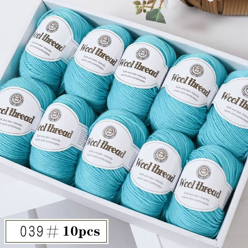 10pcs Australian Wool Yarn 500g Soft Warm Knitting for Sweaters Coats Scarves