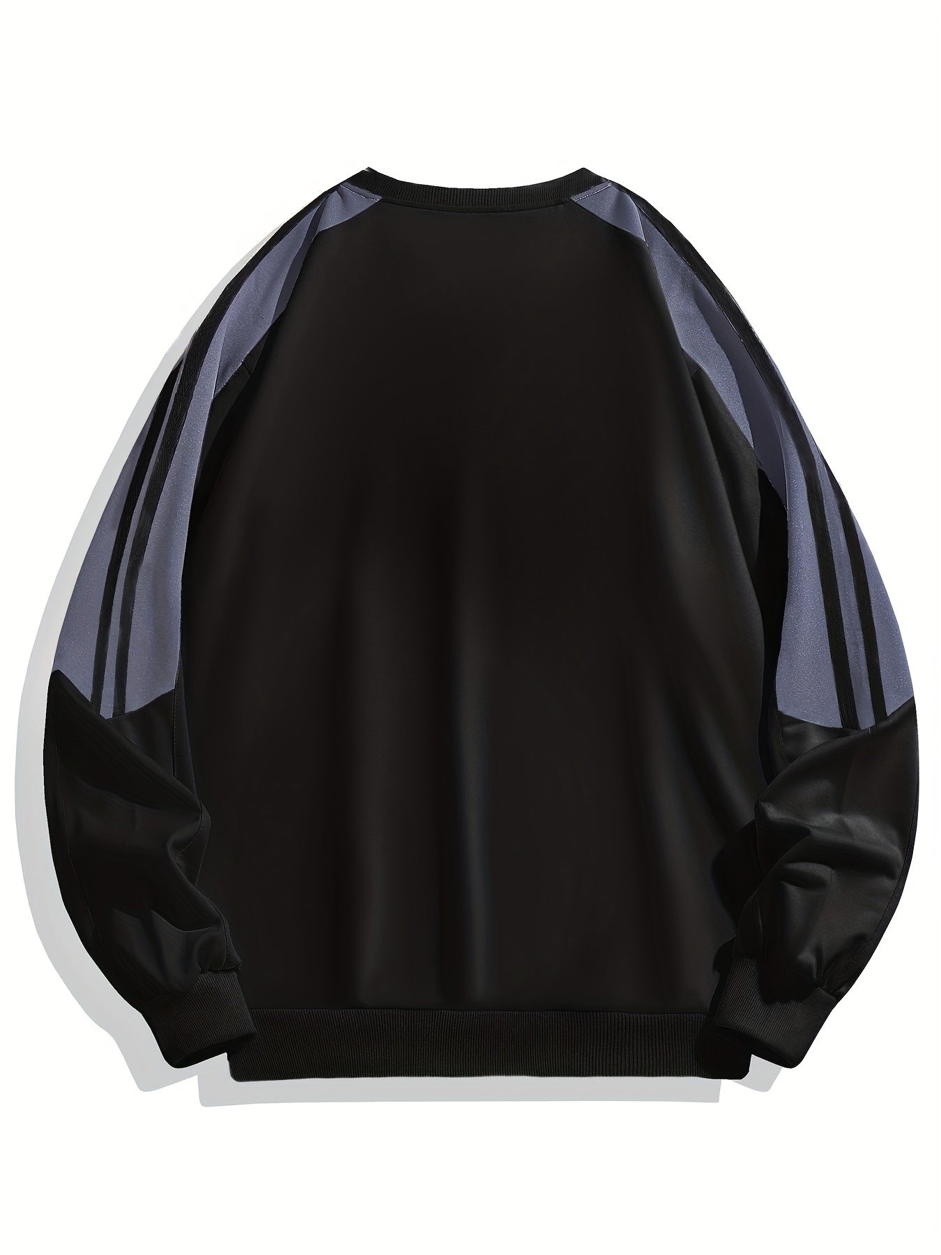 Men's Casual Sports Suit with Stripes Long Sleeve Polyester Knit Fabric