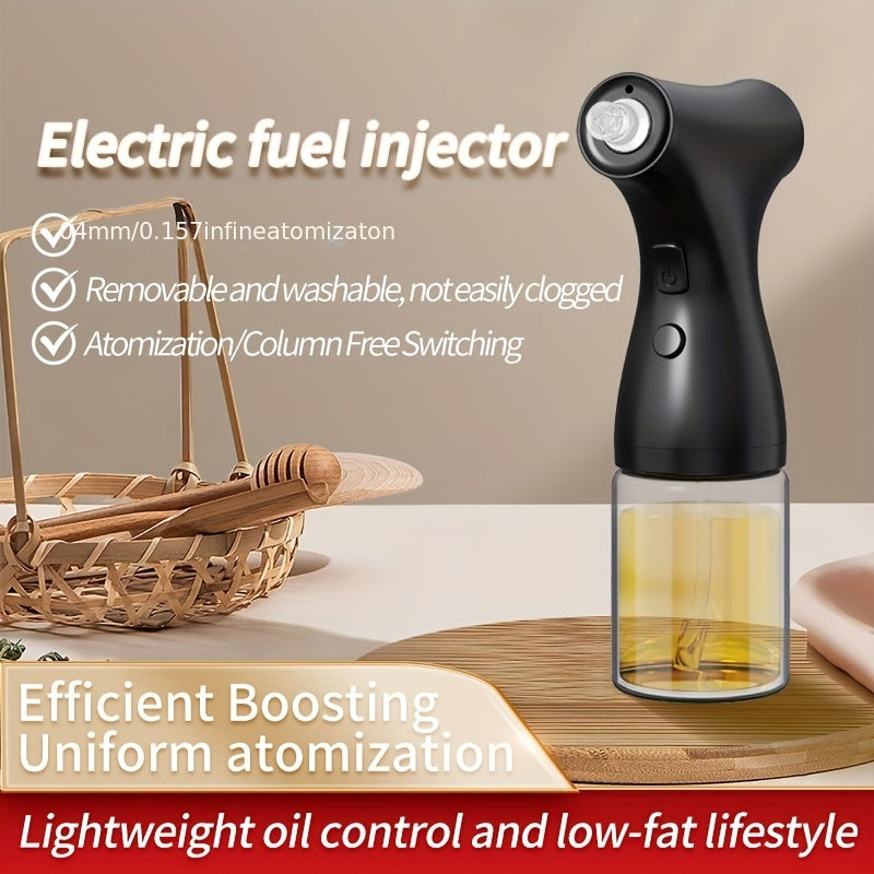 Rechargeable Oil Sprayer with Dual Switches 1L Food-Safe Kitchen Gadget Black