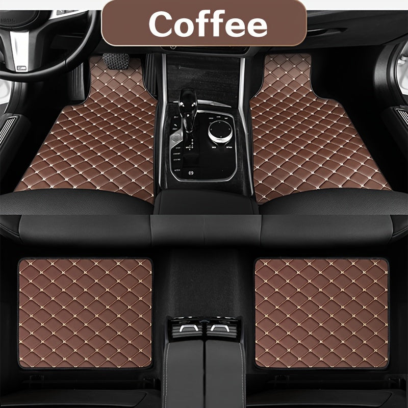 Universal Car Floor Mats Set Quilted Non-Slip Durable Waterproof