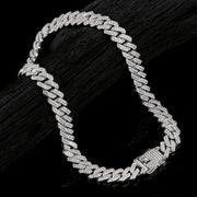 Hip Hop Fashion Cuban Rhinestone Necklace Vintage Jewelry for Men Women
