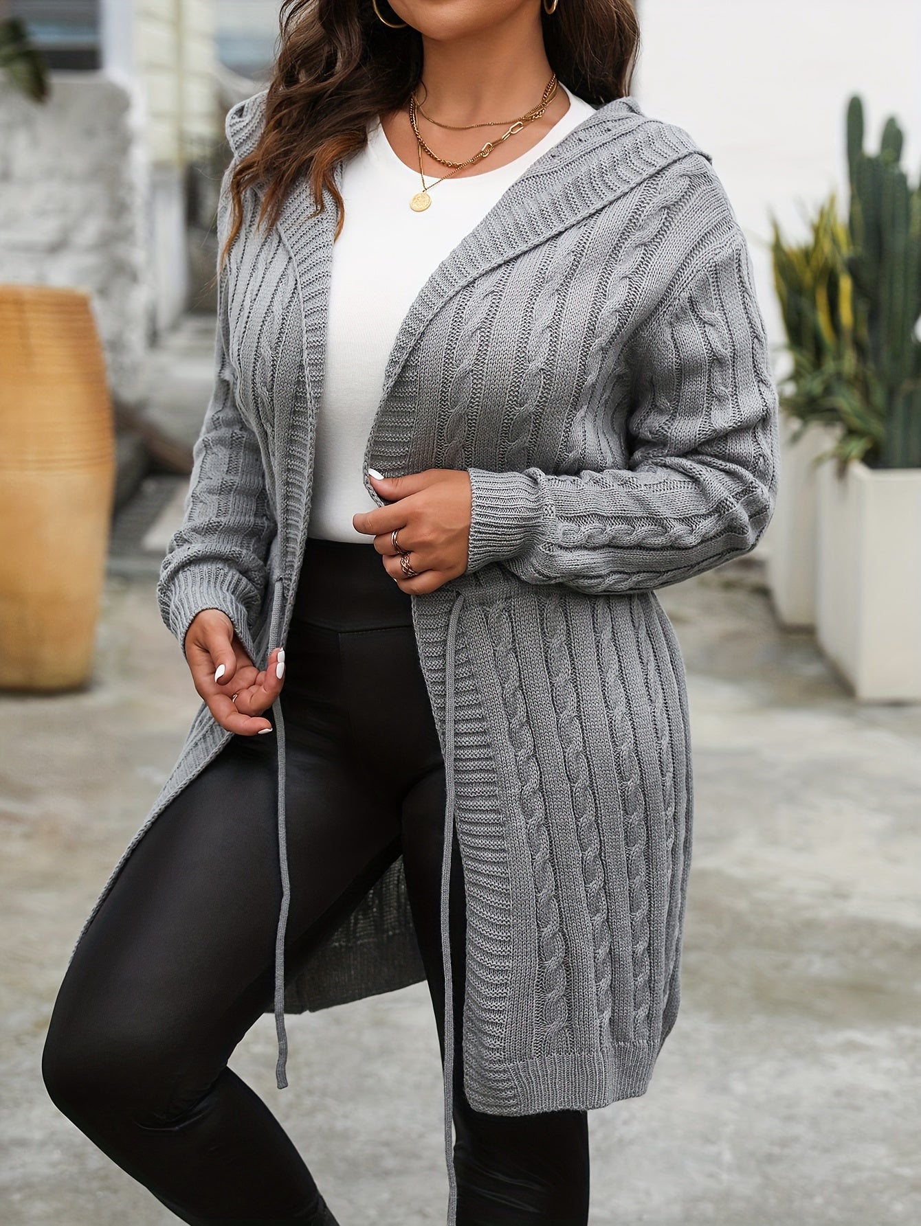 Plus o'lcham uzun kardigan birxil rang ayollar uchun plus o'lcham kimono