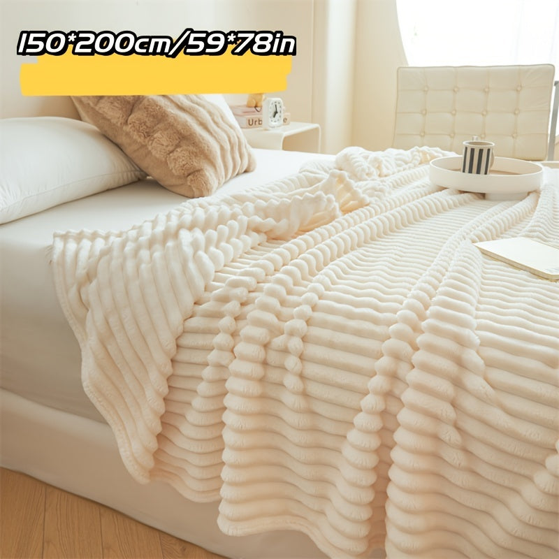 Manta de felpa ultra suave amarilla para sofá, cama y viaje, comodidad acogedora