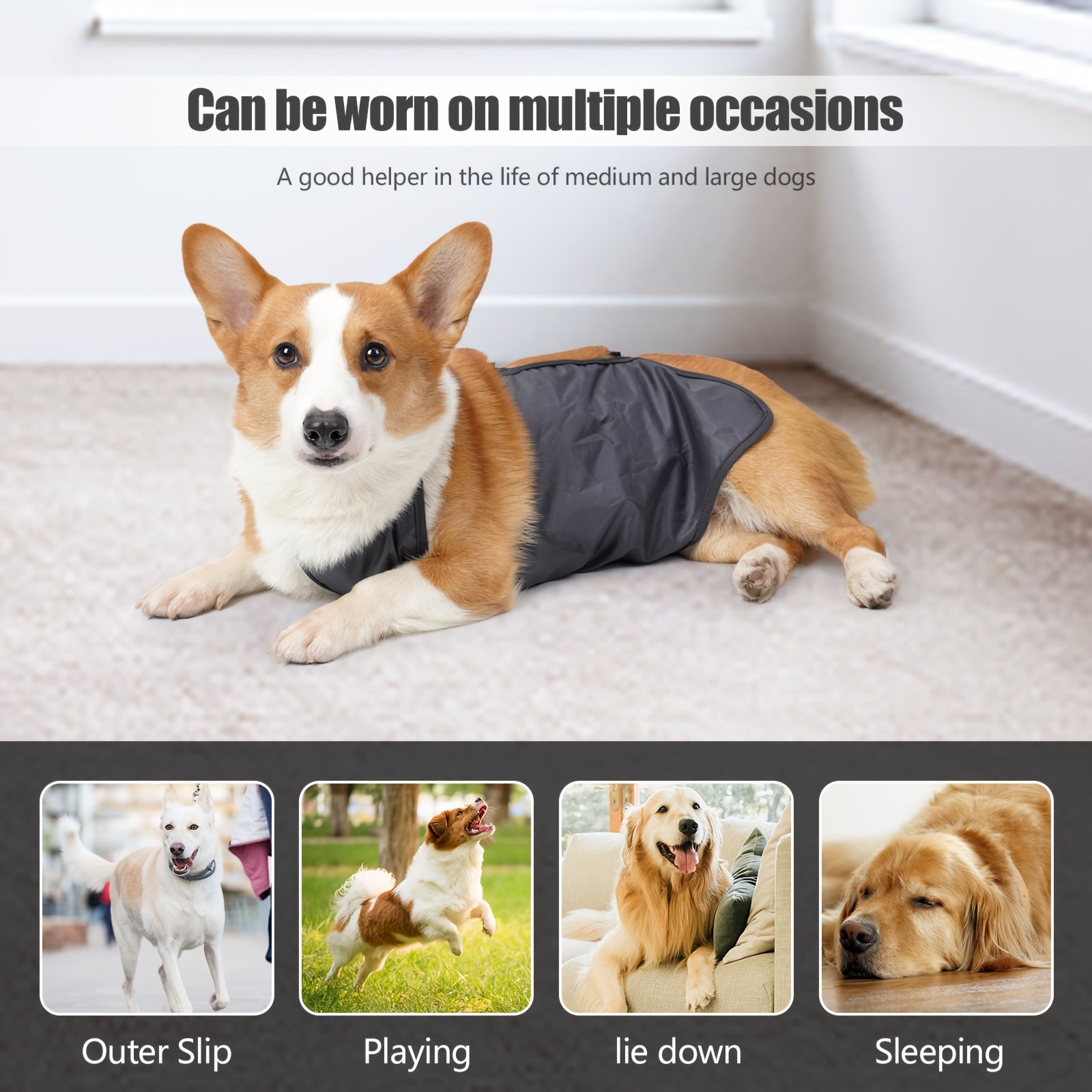 Waterproof Dirt-Proof Dog Vest for Medium to Large Breeds Breathable Heat Sink