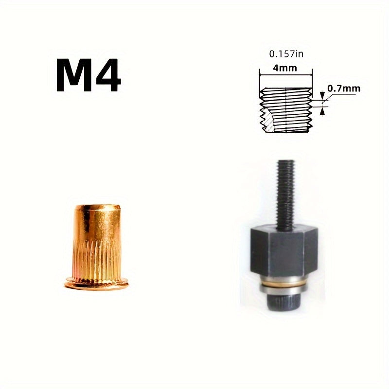 Manual Rivet Nut Tool for Thin Metal Steel Repair Kit