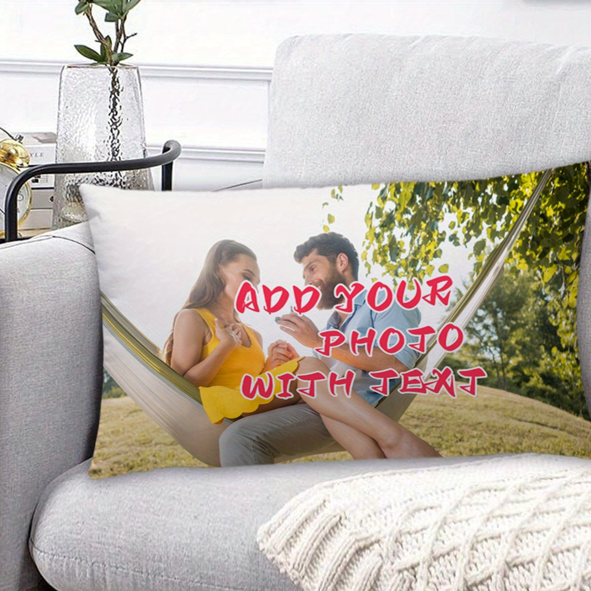 Custom Photo Pillowcase 30.48x50.8 cm Polyester Double-Sided Printing Soft Plush Gift for Valentine's Day Christmas Thanksgiving Pet Lovers