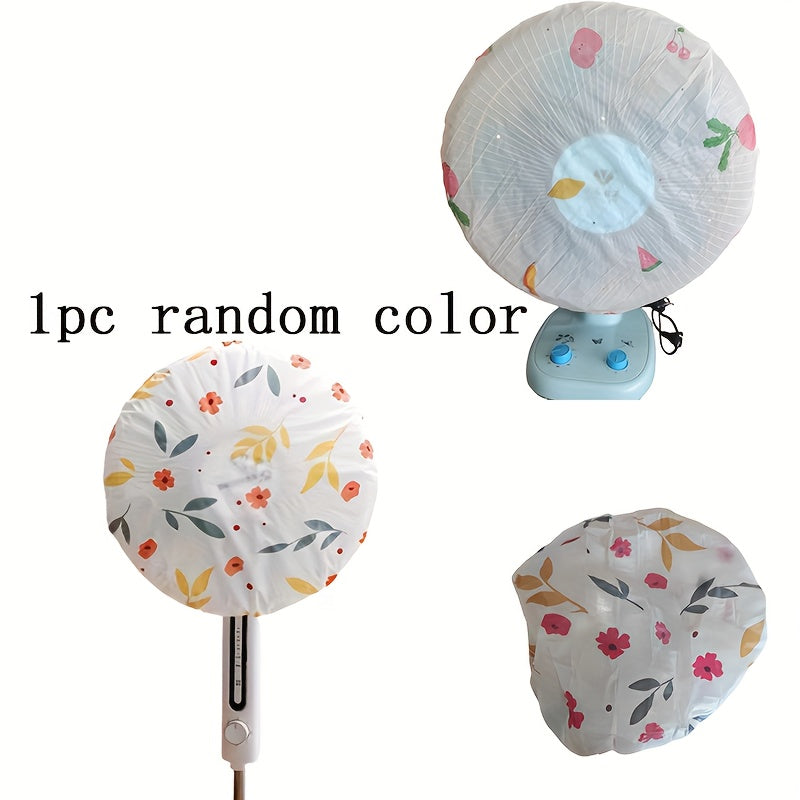 Elastic PEVA Vinyl Fan Dust Cover Waterproof Rustic Floral Wall and Floor Fan Protector
