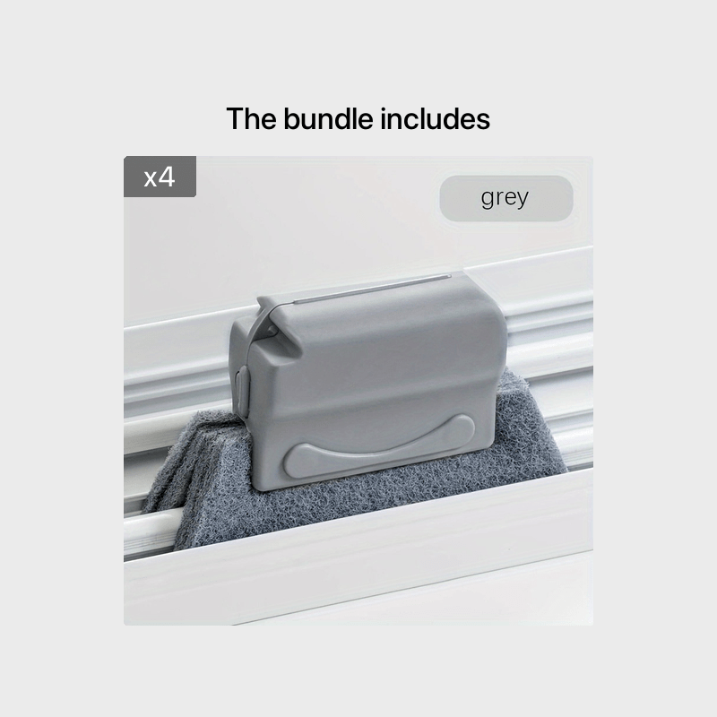 Cepillo de limpieza de ventanas con goma para mano, herramienta para bordes y grietas, dureza media