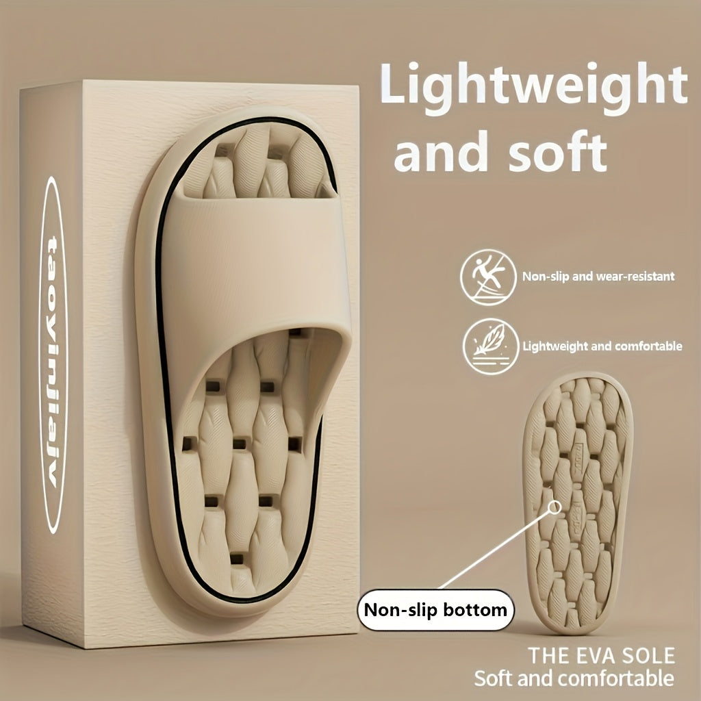 Black EVA Slides for Men and Women All-Season Casual Indoor and Beach Footwear