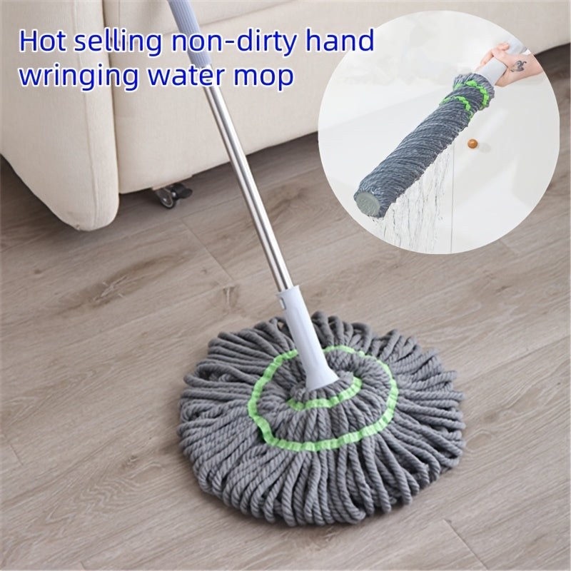 Self-Wringing Mop for Floor Cleaning with Durable Plastic and Metal Handle