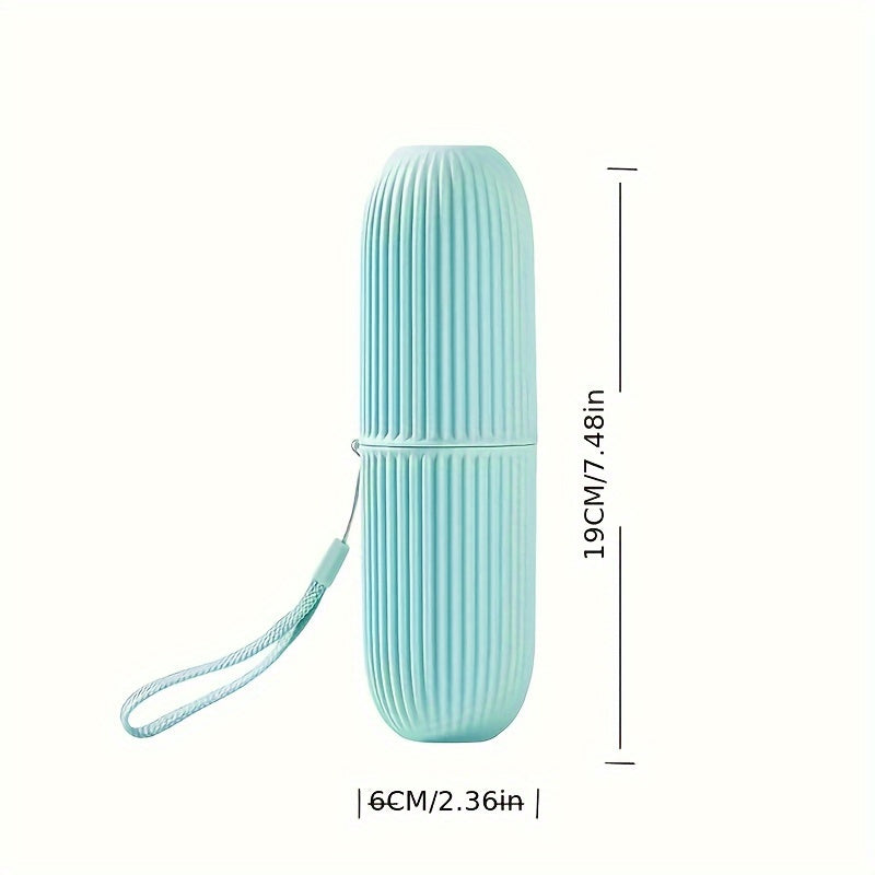 Portable Travel Toothbrush and Toothpaste Storage Case for Bathroom and Outdoor Use