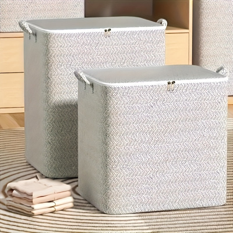 Foldable Waterproof Laundry Basket with Cover Large Storage Container for Clothes Toys Crafts
