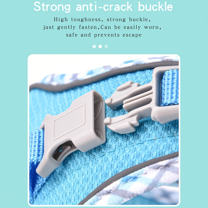 Breathable Pet Harness with Leash No Pull Puppy Walking Set Polyester Adjustable