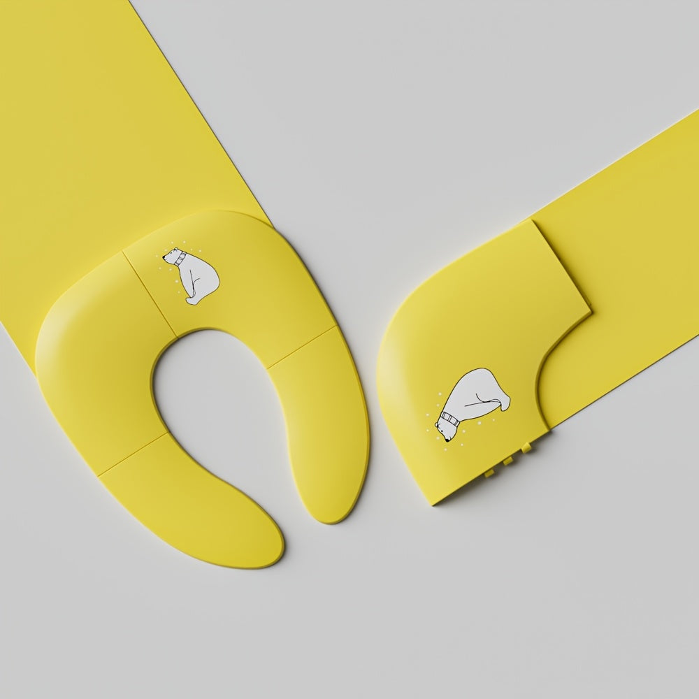 Children's Foldable Toilet Training Seat for Ages 3-8 with Splash Guard and Durable Material