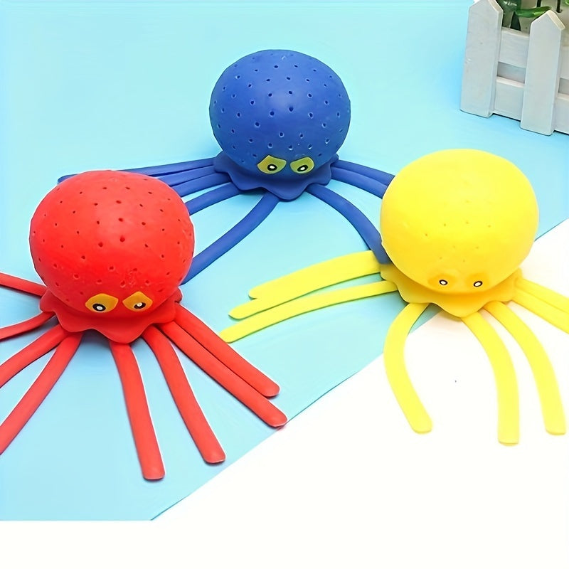 Children's Bath Toy Water Spraying Octopus Stress Relief Doll for Kids